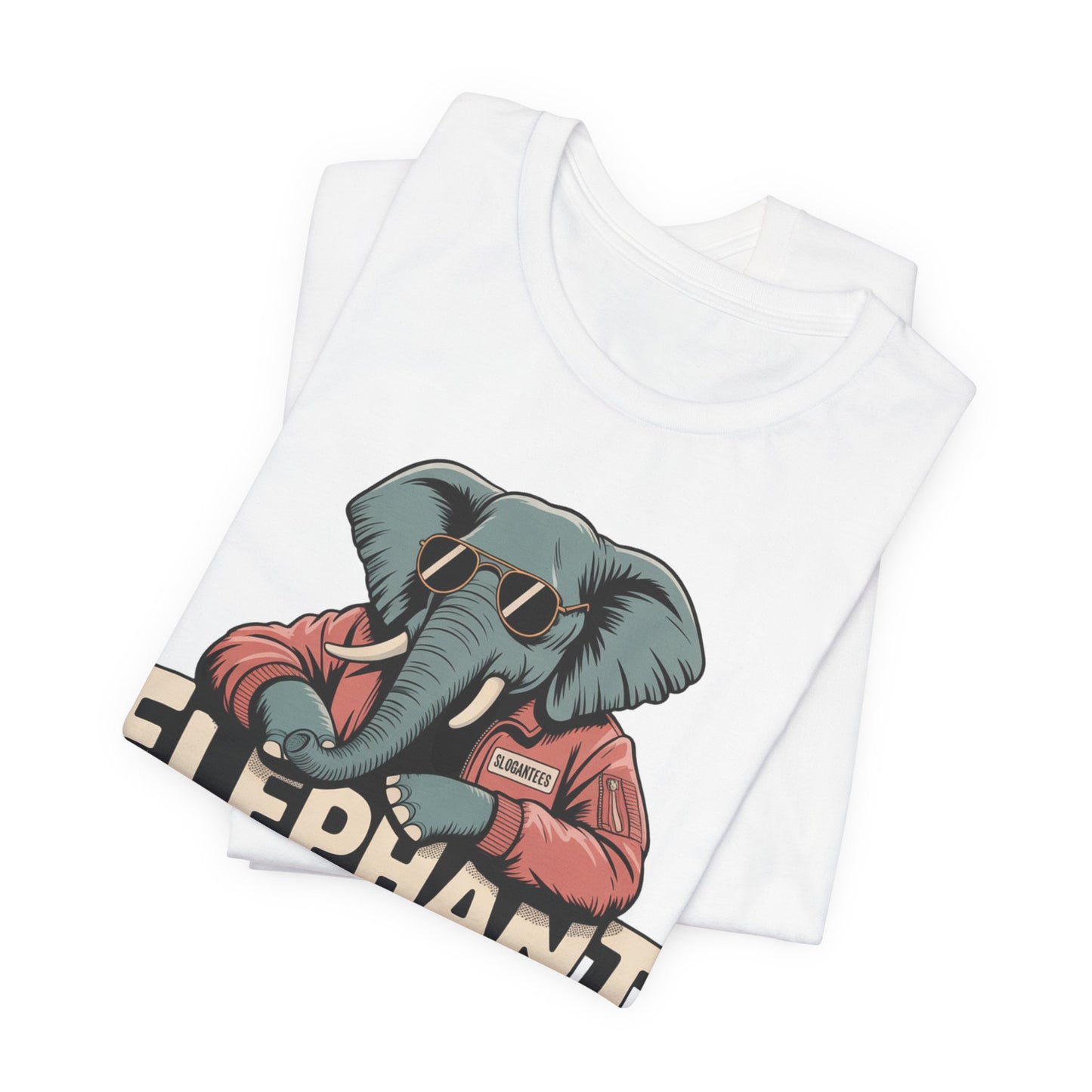 Elephant in the Room Graphic Tee — Cool Retro Elephant Illustration T-Shirt