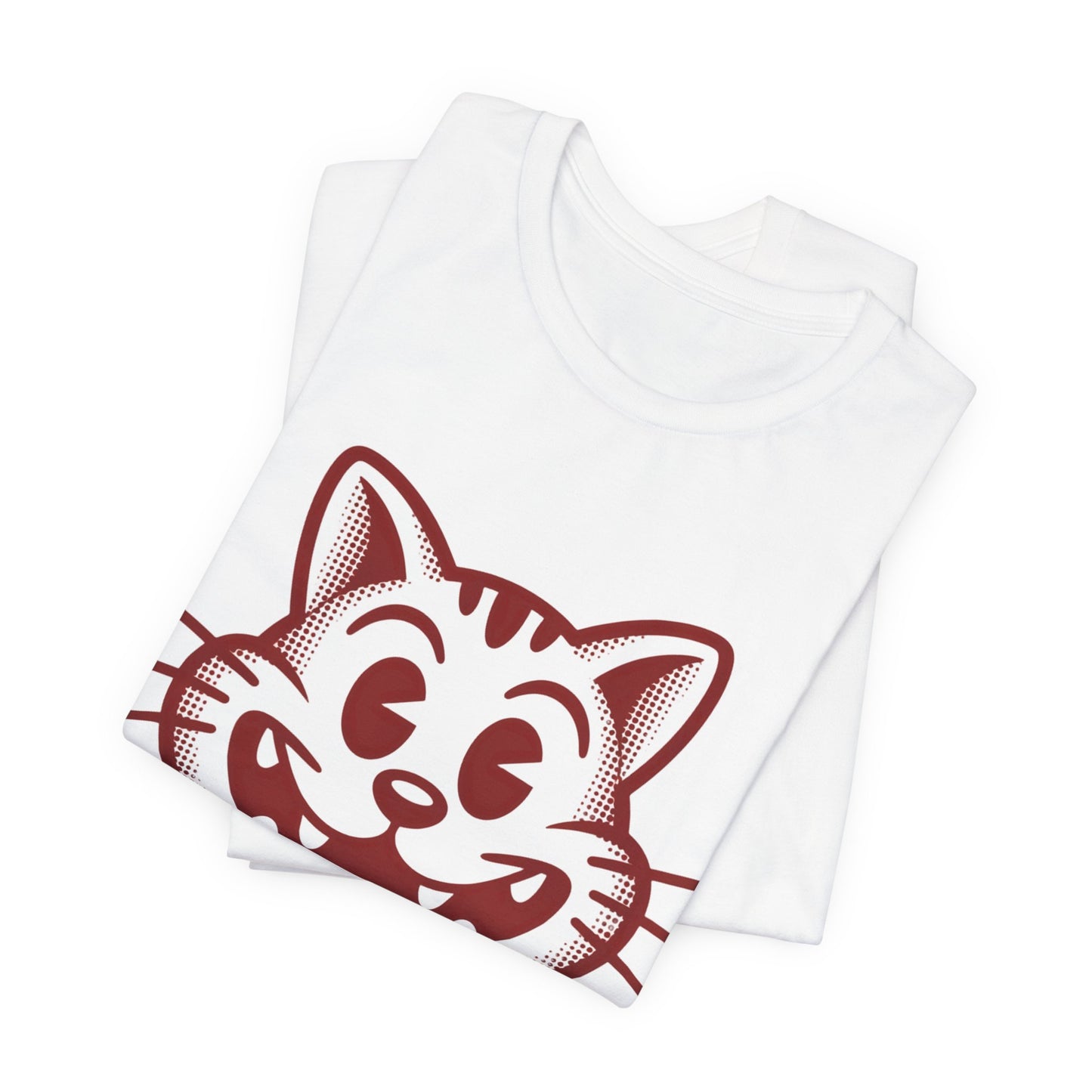 Vintage Smiley Cat T-Shirt — Retro Cartoon Kitty Tee