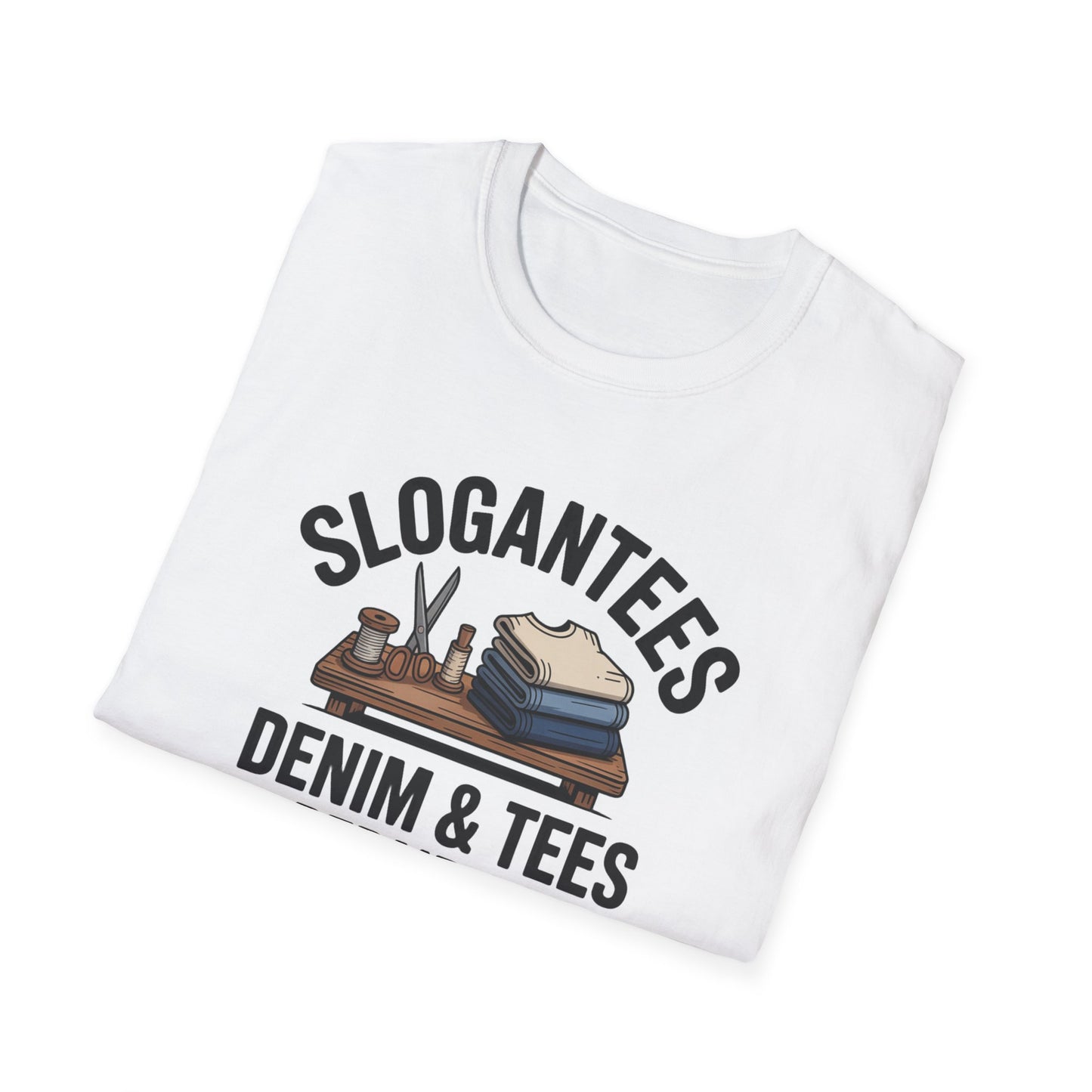 Repair Co. Graphic T-Shirt — "Slogantees Denim & Tees Repair Co." Vintage Workwear Tee