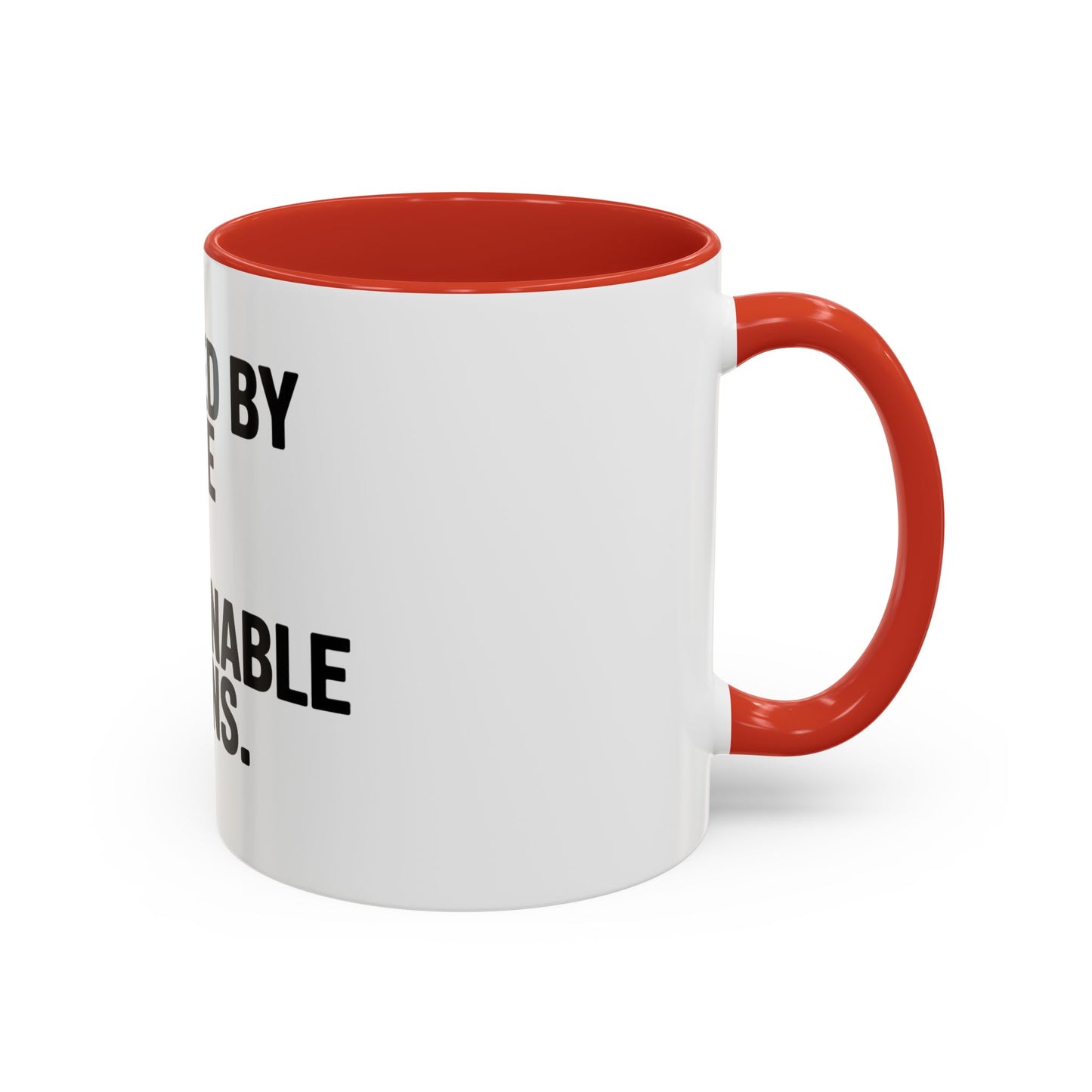 Coffee Mug — "Powered by Caffeine and Questionable Decisions" Black Accent