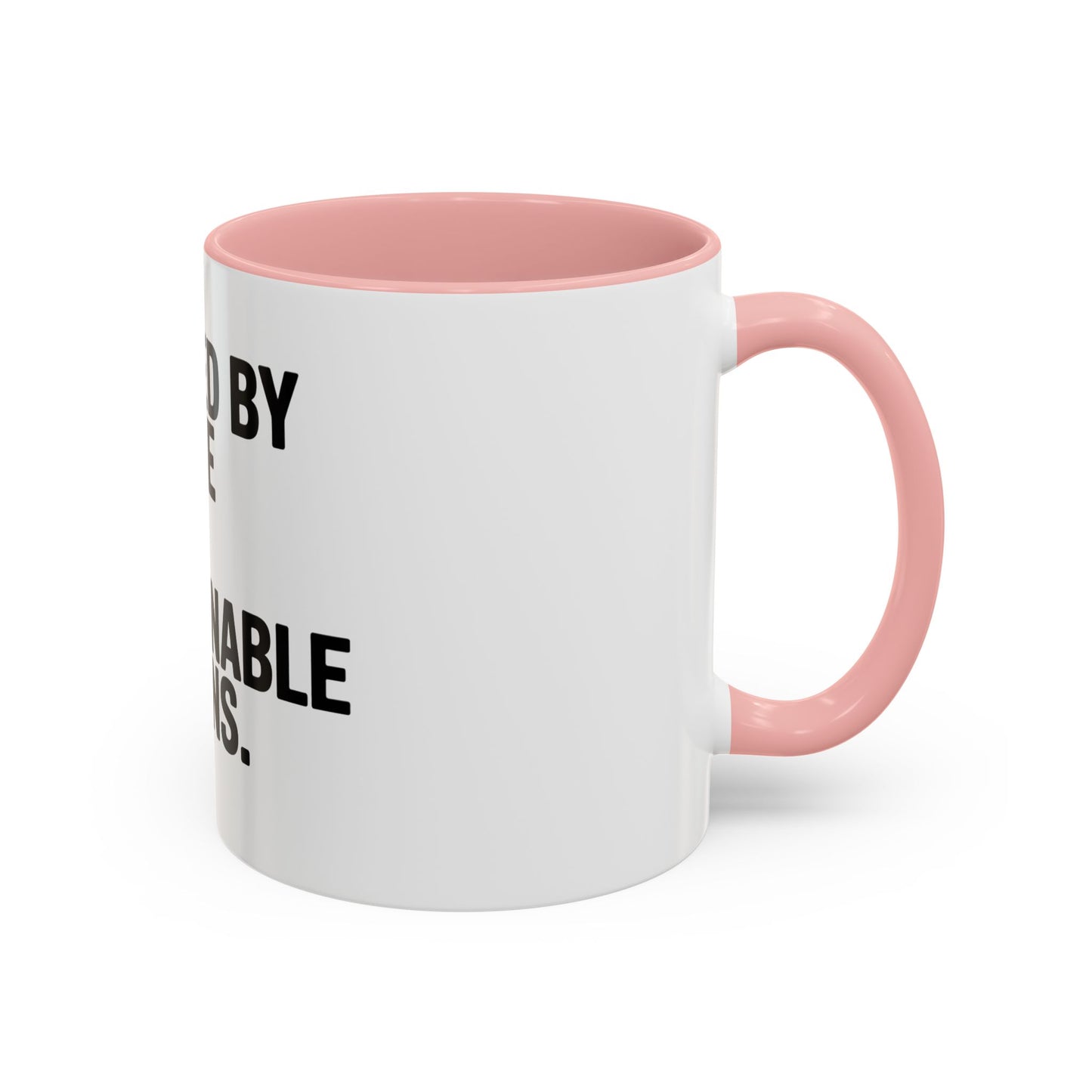 Coffee Mug — "Powered by Caffeine and Questionable Decisions" Black Accent