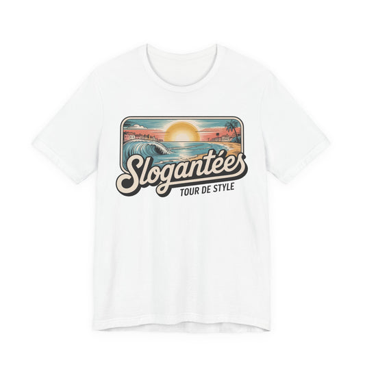 Slogantees 'Tour de Style' Sunset Surf T-Shirt