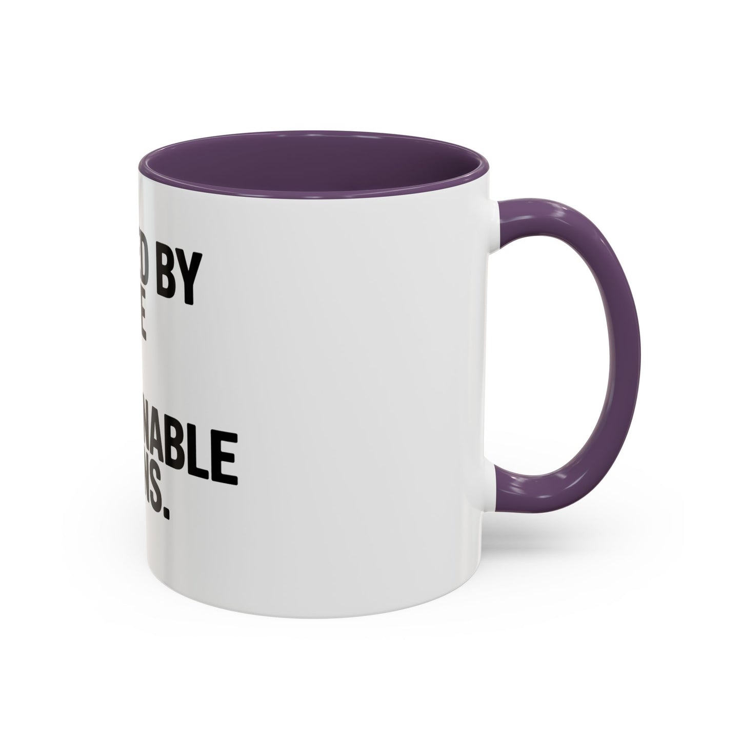 Coffee Mug — "Powered by Caffeine and Questionable Decisions" Black Accent