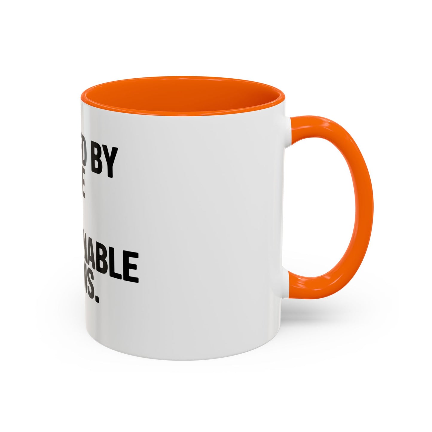 Coffee Mug — "Powered by Caffeine and Questionable Decisions" Black Accent