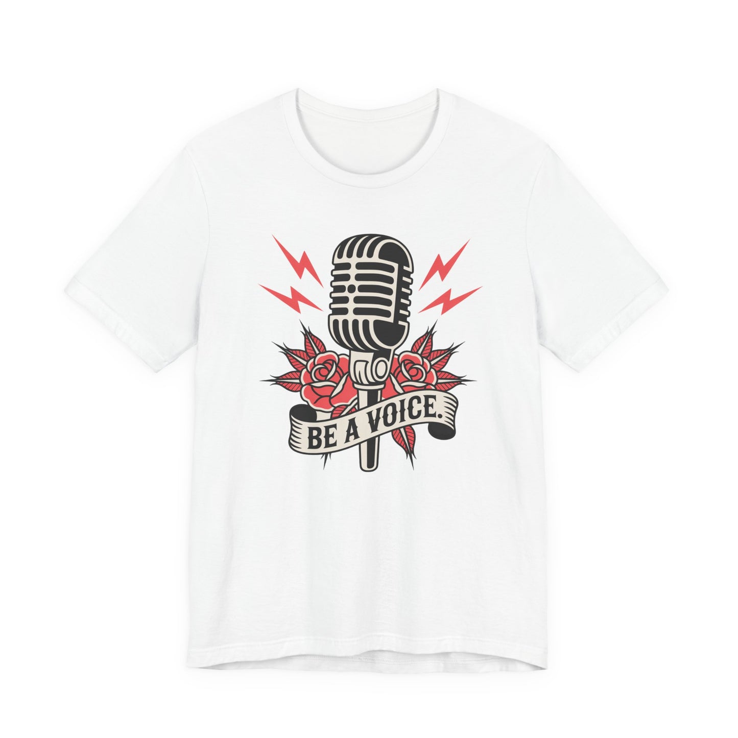 Be A Voice Microphone Tee — Motivational Music & Podcast Shirt
