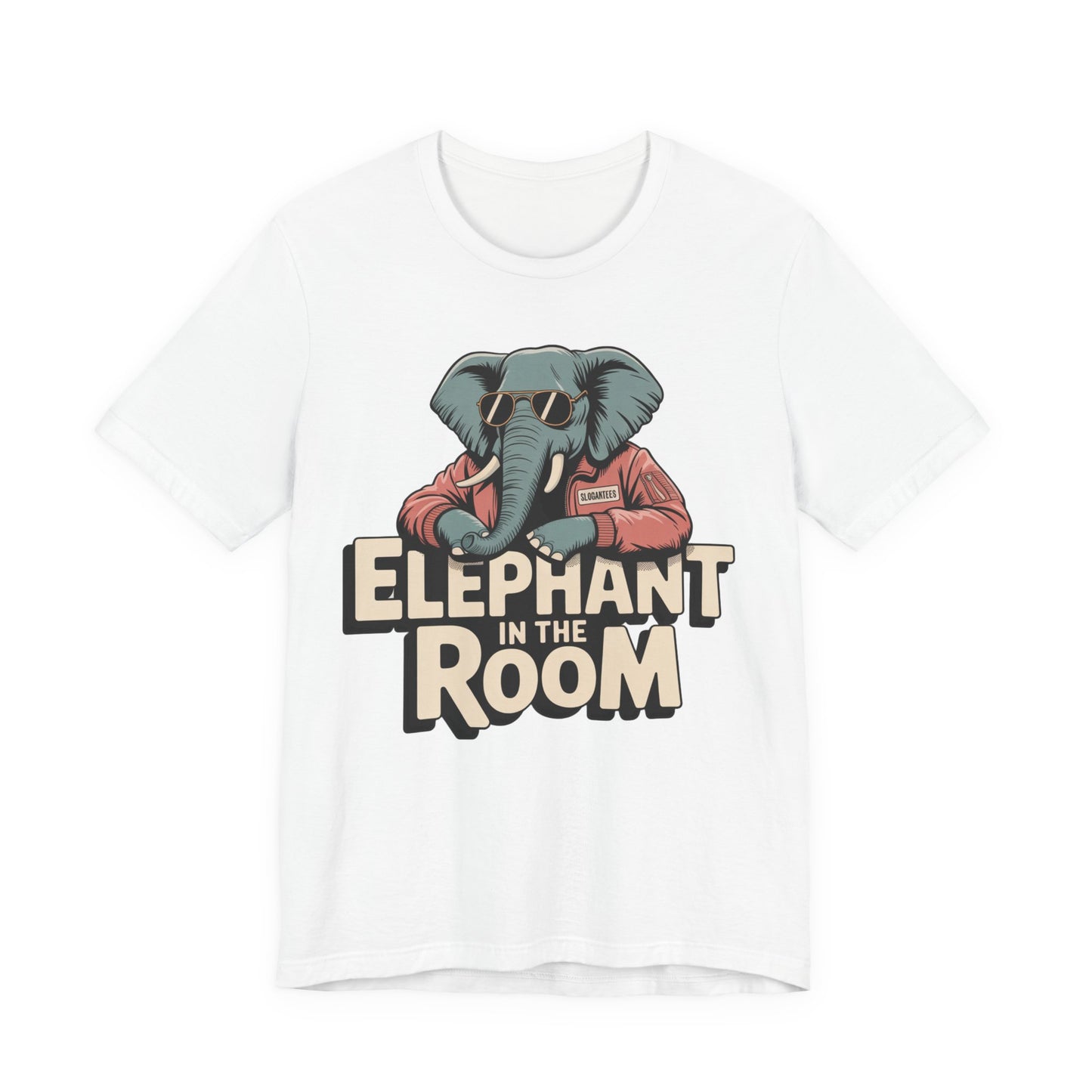 Elephant in the Room Graphic Tee — Cool Retro Elephant Illustration T-Shirt