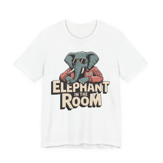 Elephant in the Room Graphic Tee — Cool Retro Elephant Illustration T-Shirt