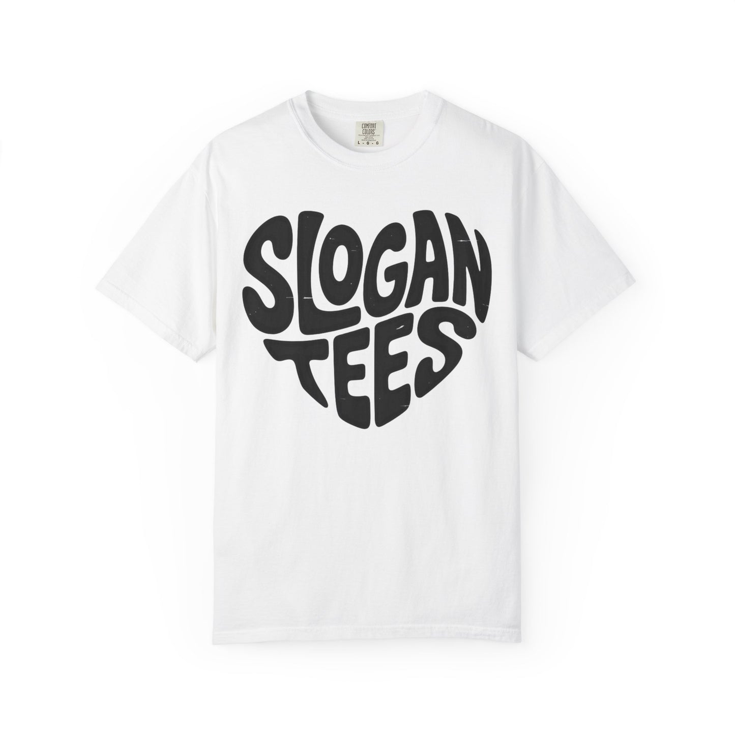 Slogan Tees Heart Graphic T-Shirt — Retro Bold Typography Tee