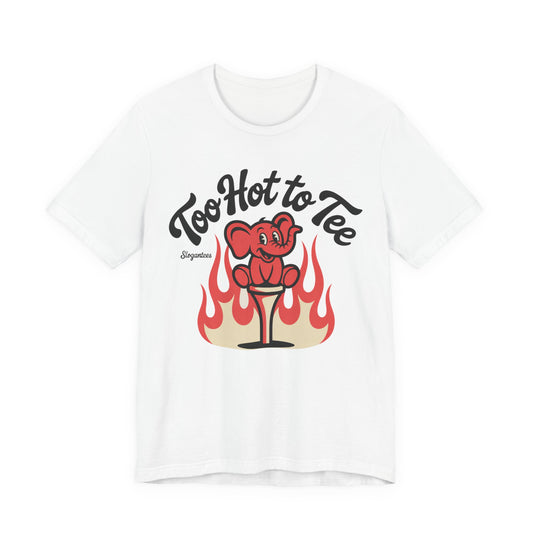 Too Hot to Tee T-Shirt — Retro Flaming Elephant Graphic Tee