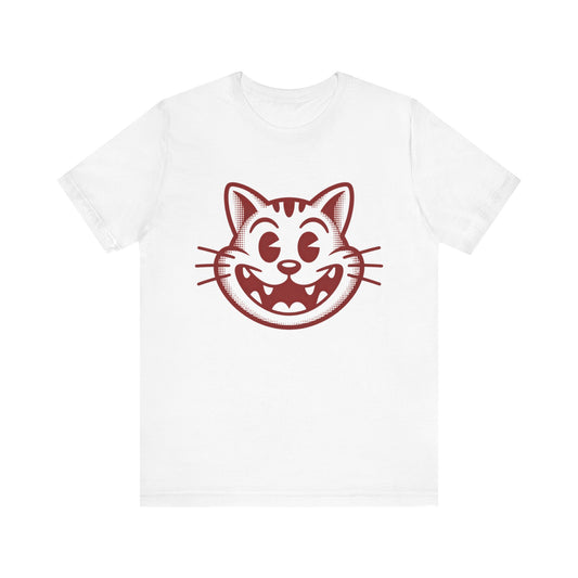 Vintage Smiley Cat T-Shirt — Retro Cartoon Kitty Tee